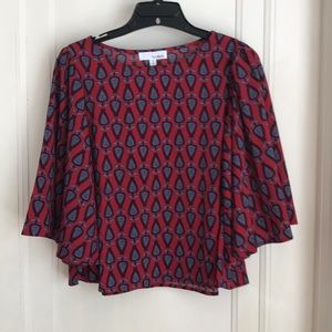 Anthro isla Maude red shirt xs